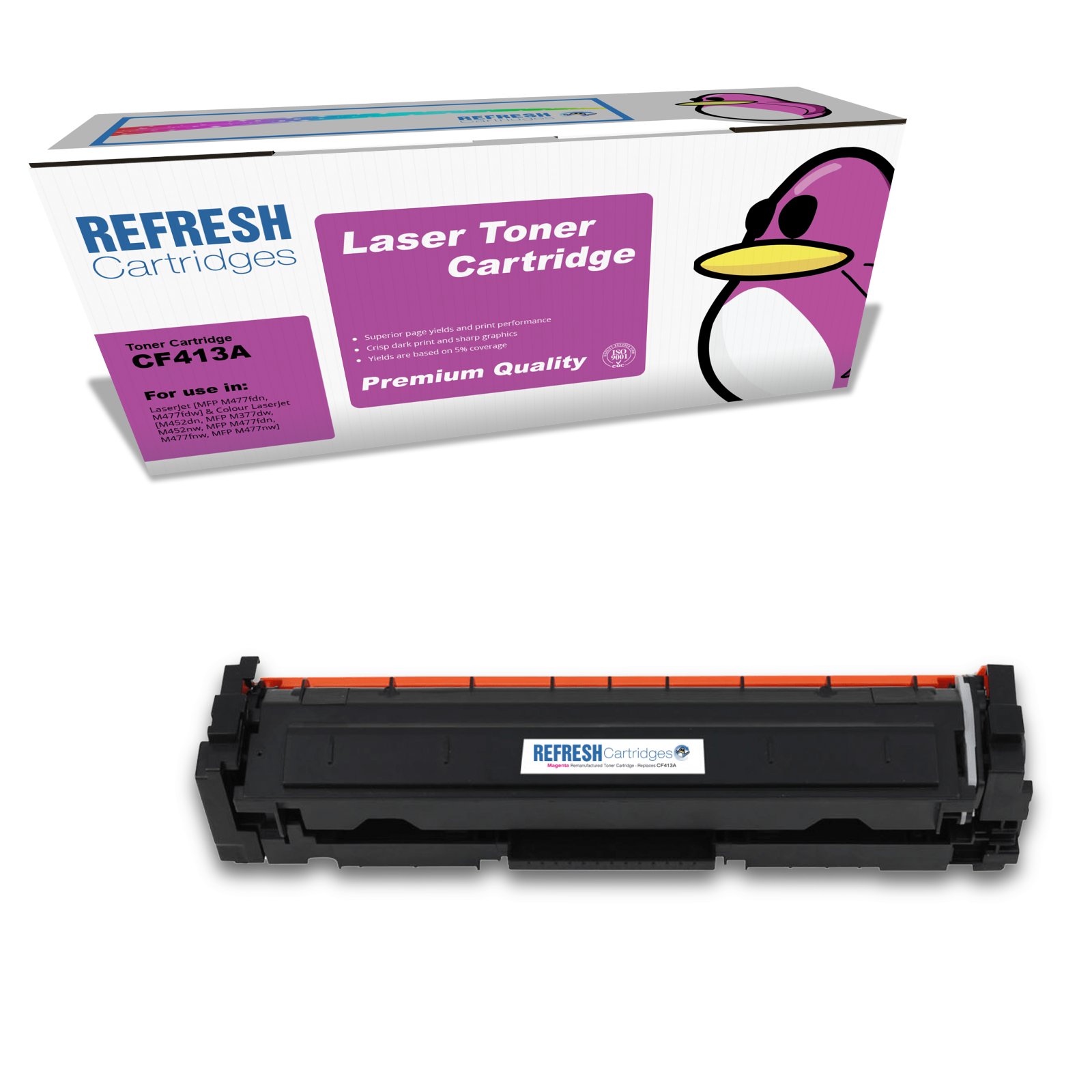 Remanufactured 410A (CF413A) Magenta Toner Cartridge Replacement for HP Printers