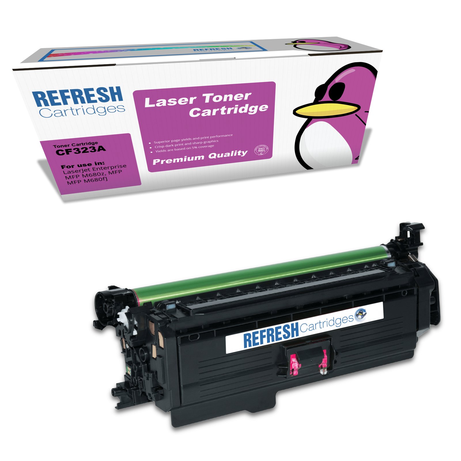 Remanufactured 653A (CF323A) Magenta Toner Cartridge Replacement for HP Printers