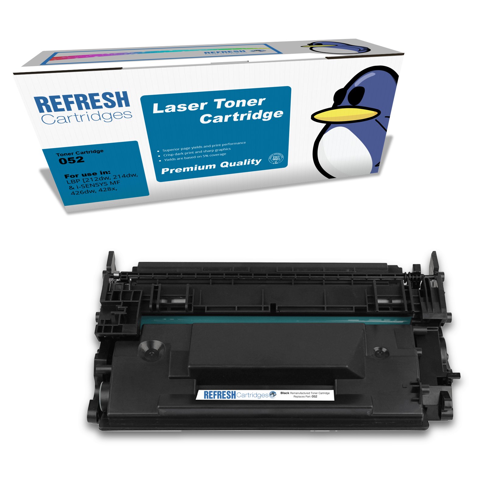 Remanufactured 052H (2200C002) High Capacity Black Toner Cartridge Replacement for Canon Printers