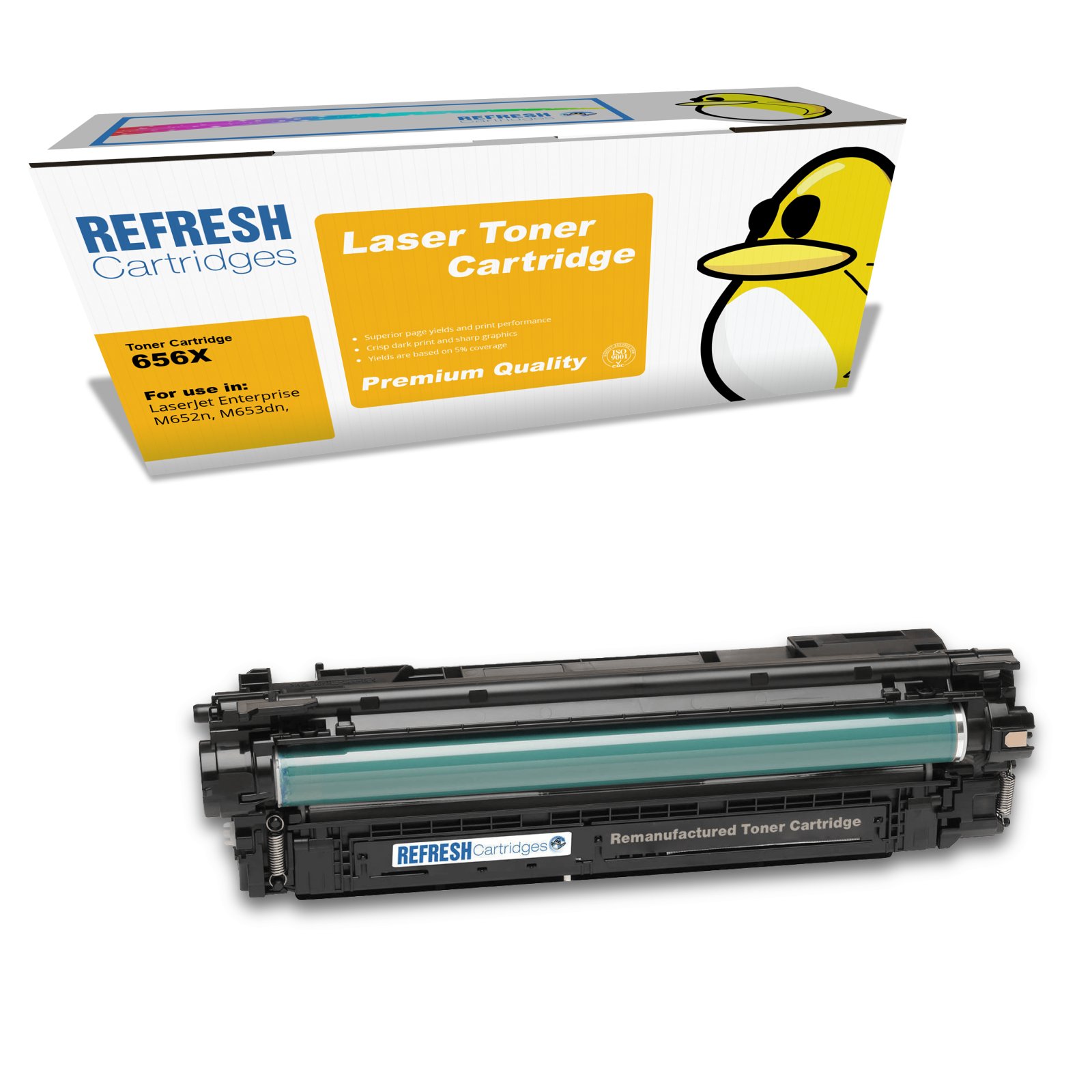 Remanufactured 656X (CF462X) High Capacity Yellow Toner Cartridge Replacement for HP Printers