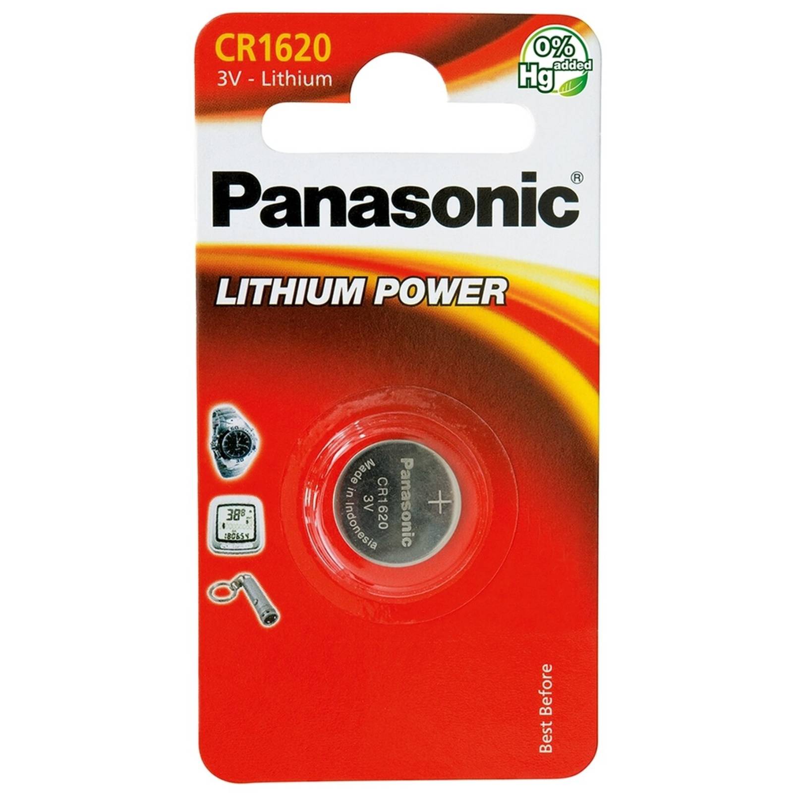 Panasonic CR1620 Single 3v Lithium Coin Cell Battery