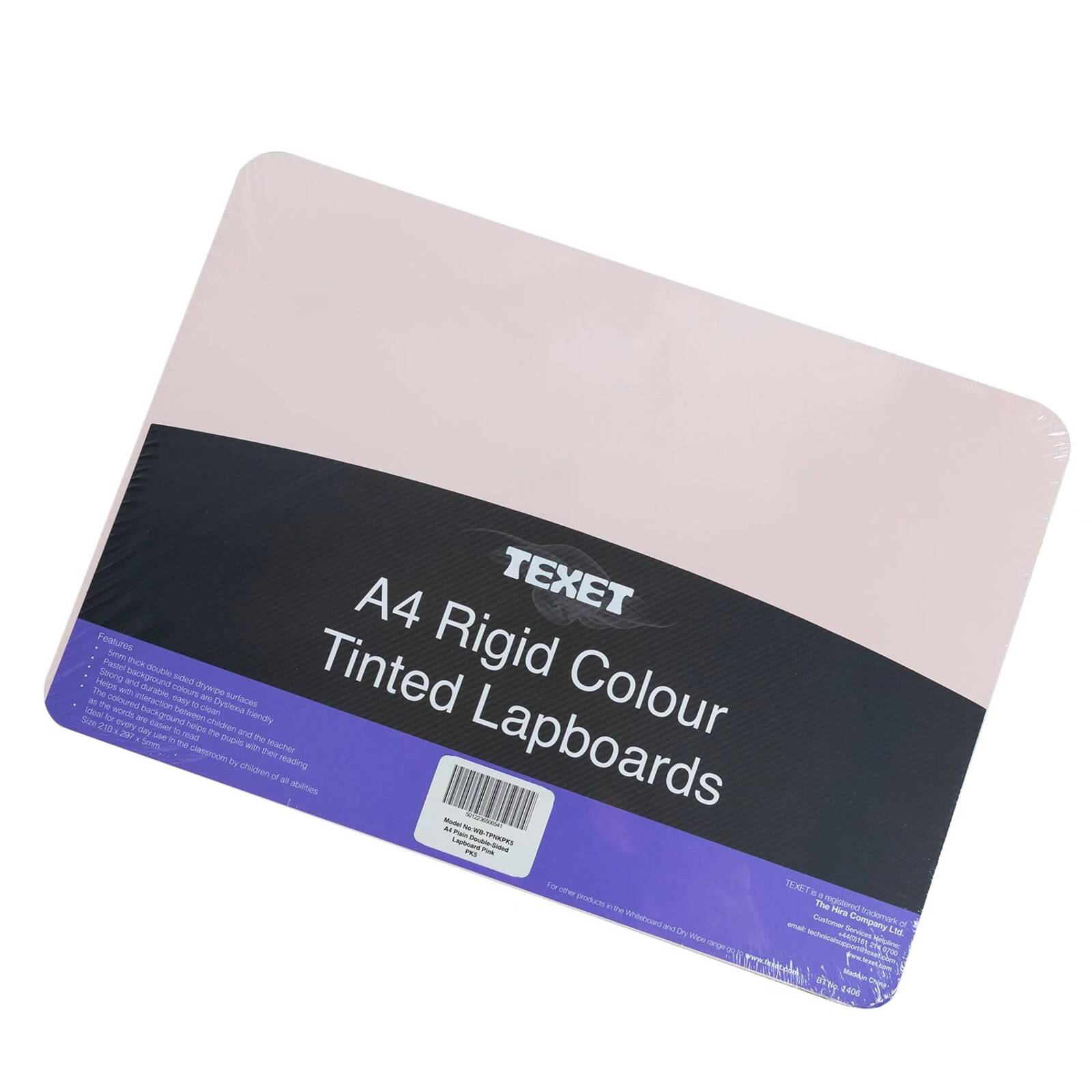 Texet A4 Rigid Double-Sided Lapboard Pink Pack of 5