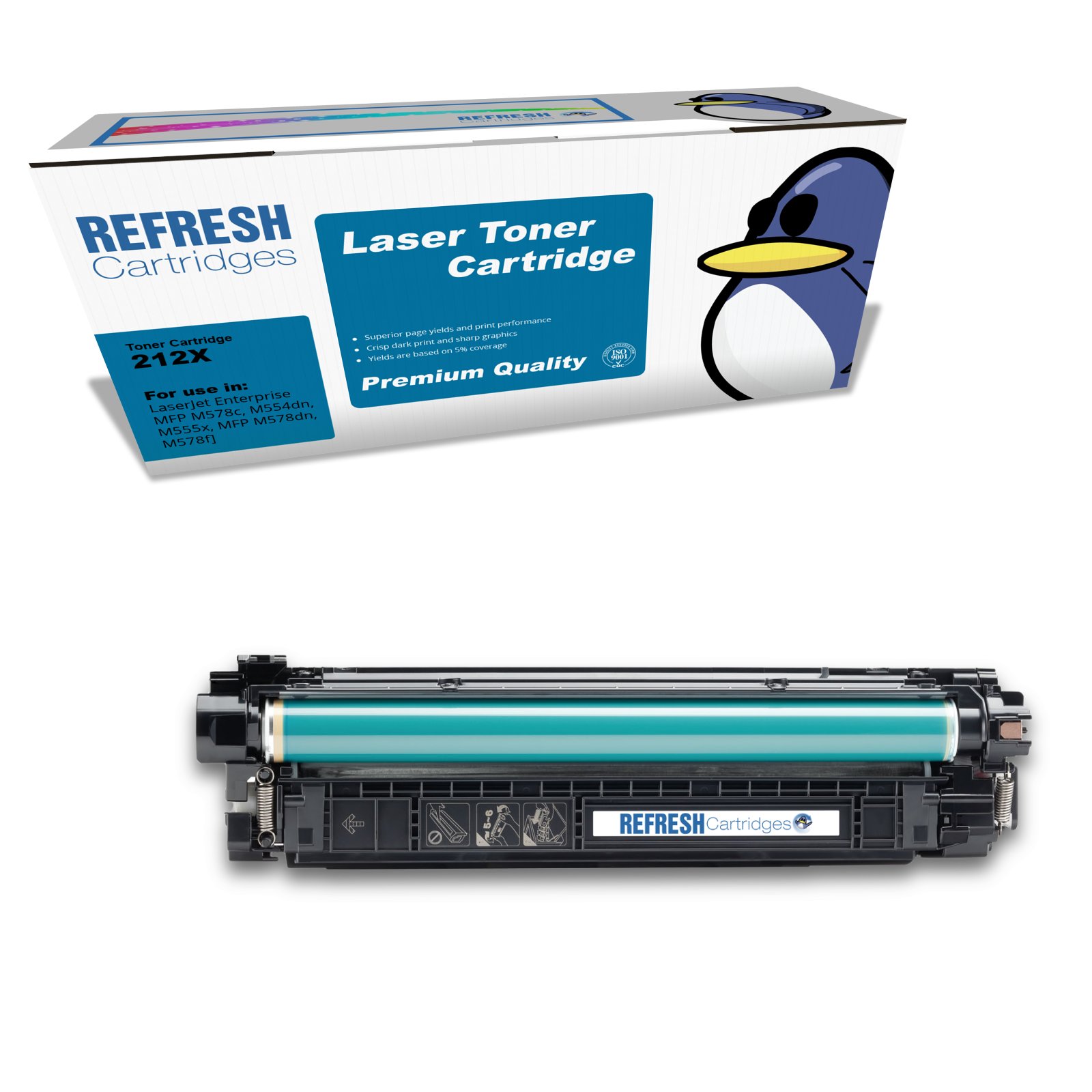 Remanufactured 212X (W2120X) High Capacity Black Toner Cartridge for HP Printers