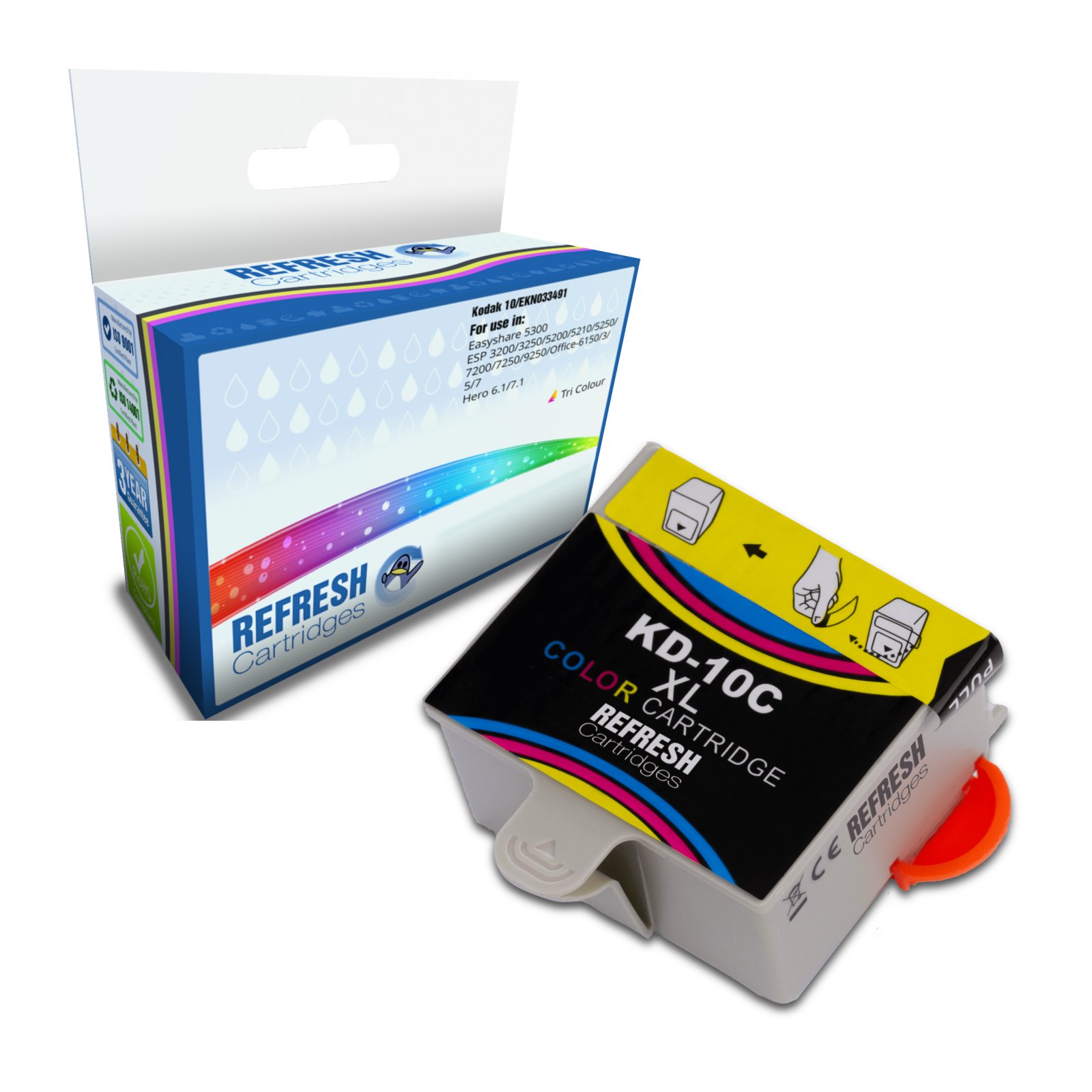 Compatible 10C (3947066/EKN033491) Colour Ink Cartridge Replacement for Kodak Printers