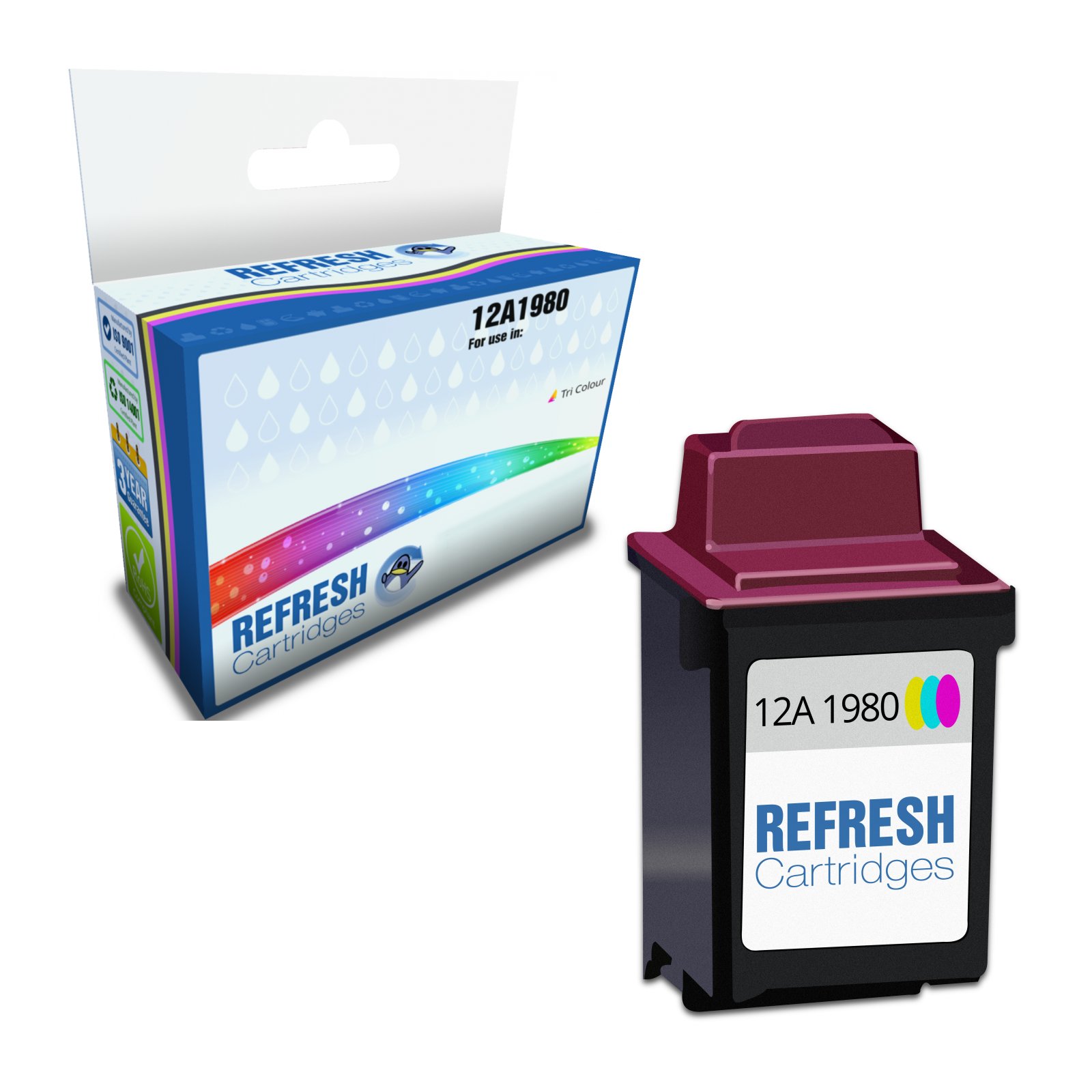 Remanufactured 12A1980 Colour Ink Cartridge Replacement for Kodak Printers