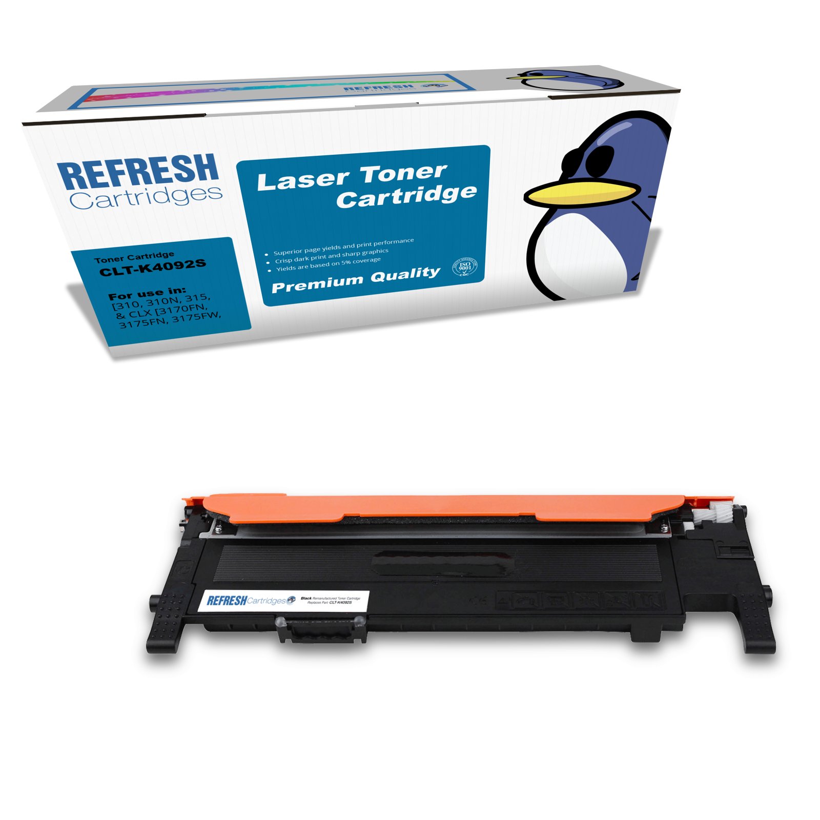 Remanufactured K4092 (CLT-K4092S/ELS) Black Toner Cartridge Replacement for Samsung Printers