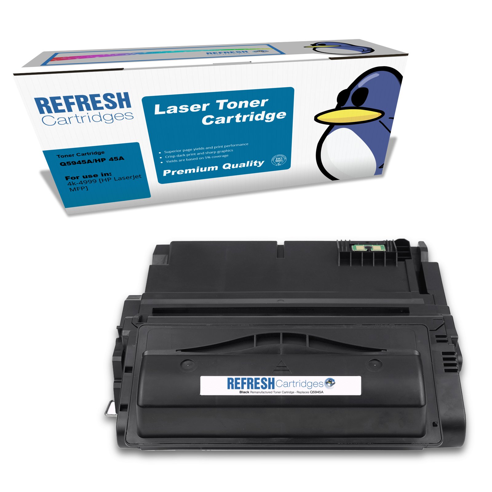 Remanufactured 45A (Q5945A) Black Toner Cartridge Replacement for HP Printers
