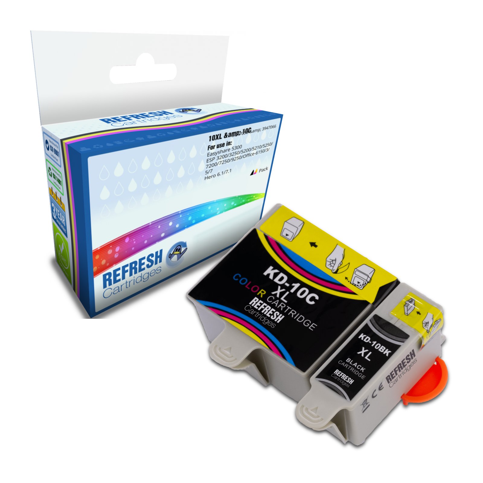 Compatible Basic Valuepack of 10XL & 10C (3947058 & 3947066) Replacement Ink Cartridges for Kodak Printers