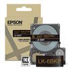 Epson LK-6BKP Black, Epson LK-6BKP Gold on Metallic Black Tape Cartridge 24mm -