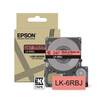 Epson LK-6RBJ Black on Matte Red Tape Cartridge 24mm - C53S672073