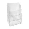 Exacompta 3 Tier Portrait Literature Holder for Polystyrene Transparent (74158D)
