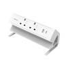 Fellowes Desktop Power Module 2 Power Sockets 1 USB-A & USB-C Ports White (10013