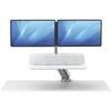 Fellowes Lotus RT Sit Stand Workstation Dual White (8081801)