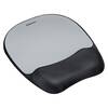 Fellowes Memory Foam Mouse Pad With Wrist Rest - Black / Silver
