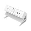 Fellowes Power Desk Socket with 1 Power Socket 1 USB-A & USB-C Ports White (1001