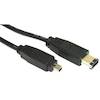 Firewire 6 pin to 4 pin male to male cable 1m