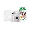 Fujifilm Instax Mini 12 Instant Camera Clay White + 20 Shot Pack + Case (1680612