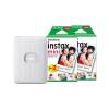 Fujifilm Instax Mini Link 2 Photo Printer Wireless with 40 Shot Pack Clay White
