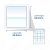A4 Self Adhesive Square Labels 12 Labels Per Page (100) Glossy