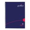 Graffico A4 Hard Cover Wirebound Notebook 160 Pages