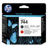 Original HP 744 Matte Black and Chromatic Red Printhead