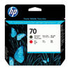 HP 70 Matte Black and Red Original Printhead