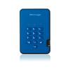 iStorage diskAshur 2TB Secure Portable Hard Drive PIN Protected Blue (IS-DA2-256