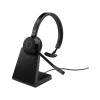 Jabra Evolve 65 TE MS Mono Wireless Headset with Charging Stand Black