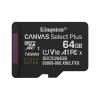 Kingston Canvas Select Plus 64GB micSDXC Memory Card UHS-I (SDCS3/64GBSP)