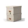 Leitz Puro Storage Box with Lid Medium 17L Beige pack of 2 (70944AC)