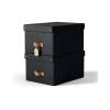 Leitz Puro Storage Box with Lid Medium 17L Green Black Pack of 2 (70965AC)