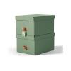 Leitz Puro Storage Box with Lid Medium 17L Green Pack of 2 (70951AC)