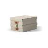 Leitz Puro Storage Box with Lid Medium Low 8L Beige Pack of 2 (70916AC)