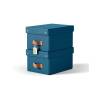 Leitz Puro Storage Box with Lid Small 7L Pack of 2 Dark Blue (70902AC)