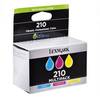 Original 3 Colour Lexmark Return Program 210 Ink Cartridge Multipack