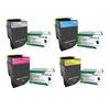 Original Lexmark (71B20K0, 71B20C0, 71B20M0, 71B20Y0) Toner Cartridges