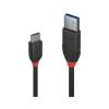 Lindy 0.5m USB 3.2 A to C Cable 10Gbps Black Line (36915)