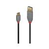 Lindy 2m USB 2.0 Type A to C Cable Anthra Line Black (36887)