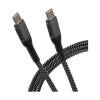 Maplin USB-C to USB-C 1m 60W PD Braided Cable Silver (585PAM)