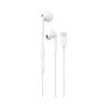 Maplin Wired Earbuds USB-C Hands Free Calling Volume Button White (X14PROT)