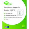 Neo Media 100 Micron Cloth Lined CD/DVD Double Sleeves - 50 Pack