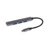 Nikkai USB-C Multiport Hub 4x USB-A 3.0 High Speed Ports 13cm Cable (214PAM)