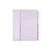 Office Depot Indices A4+ White 20 Part Perforated Cardboard 1 to 20 (5914053)