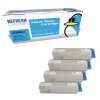 Pack of Oki 43324421/ 22/ 23/ 24 Reman Toner Cartridges