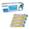 Oki 43487709 / 10 / 11 / 12 Reman Toner Cartridges Pack