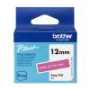 Brother BTAG-P35 White on Pink 12mm Label Tape Cartridge