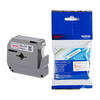 Brother MK-222BZ Red on White Original 9mm Plastic P-Touch Labelling Tape