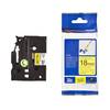 Original Brother TZeC51 Black on Fluorescent Yellow 24m