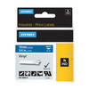Dymo 1805417 White On Blue Original 19mm Vinyl Label Cartridge