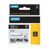 Original Dymo 1805435 White On Black 12mm Vinyl Labels